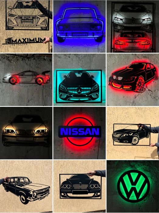 Шеврони на замовлення картина з підсвіткою мотоцикл tesla запчастини