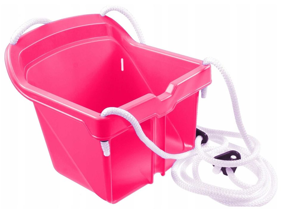 Huśtawka kubełkowa BEZPIECZNA RÓŻOWA - NOWA
