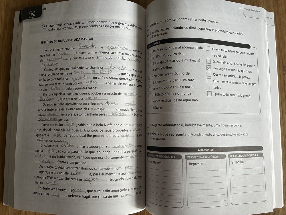 Fichas de leitura de Os Lusíadas e resumos de Os Maias 10°/11°