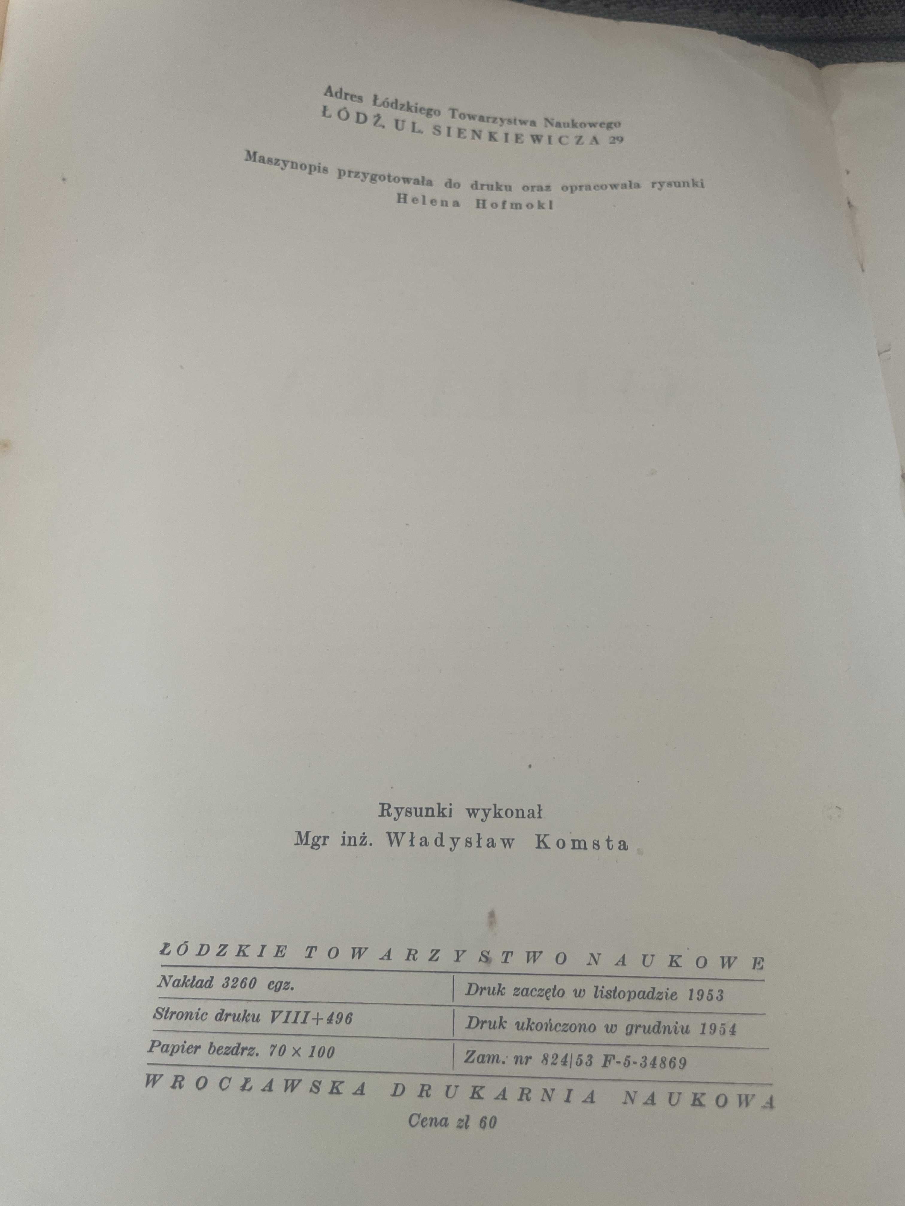 Optyka prace matematyczno-fizyczne Marian Grotowski 1954 r