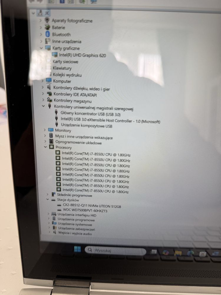 Laptop hp envy x360 15,6’ 2w1 dotyk 64GB Ram 500+750 HDD