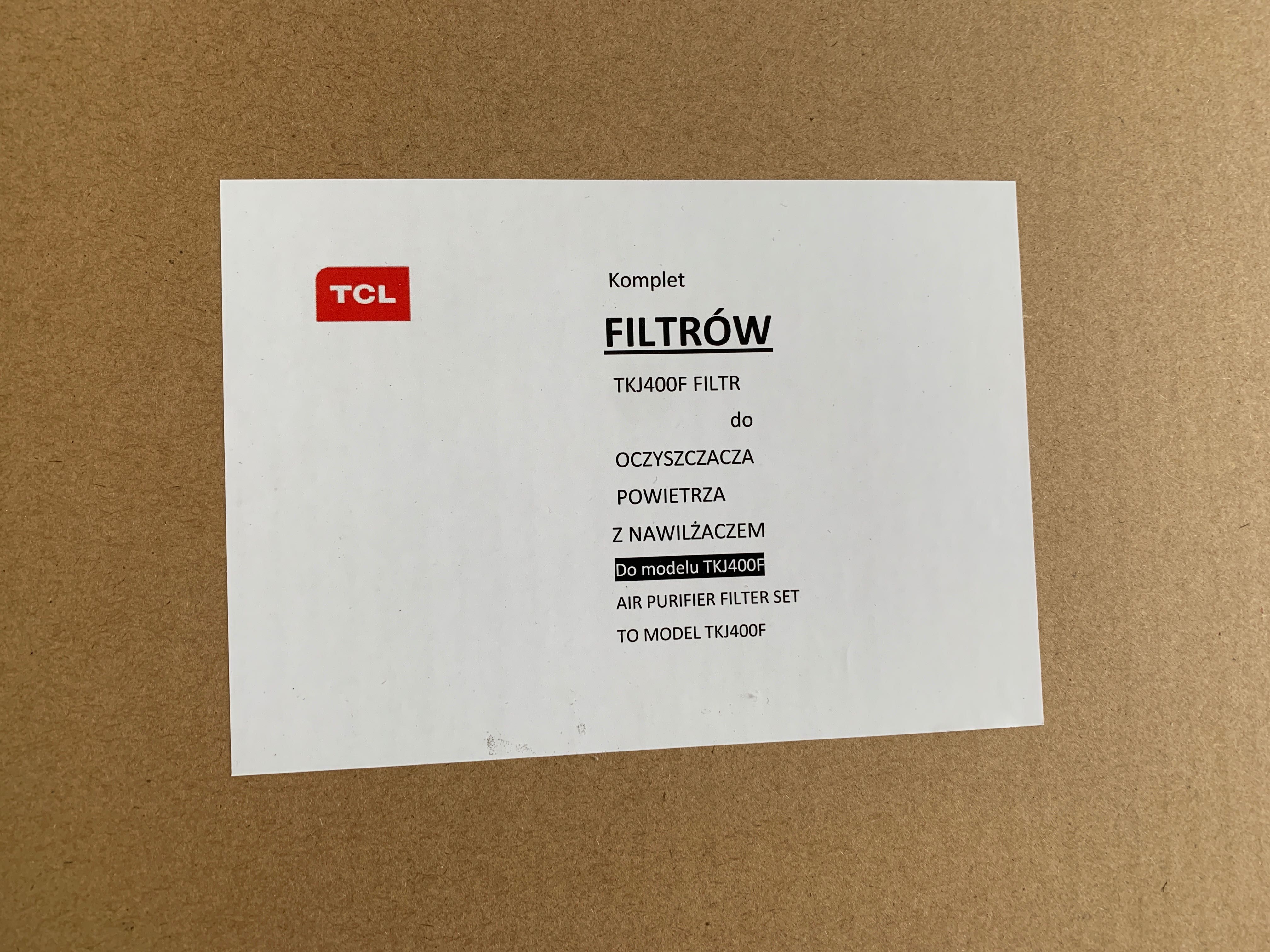 Oczyszczacz i nawilżacz powietrza TCL  TKJ400F + zestaw nowych filtrów