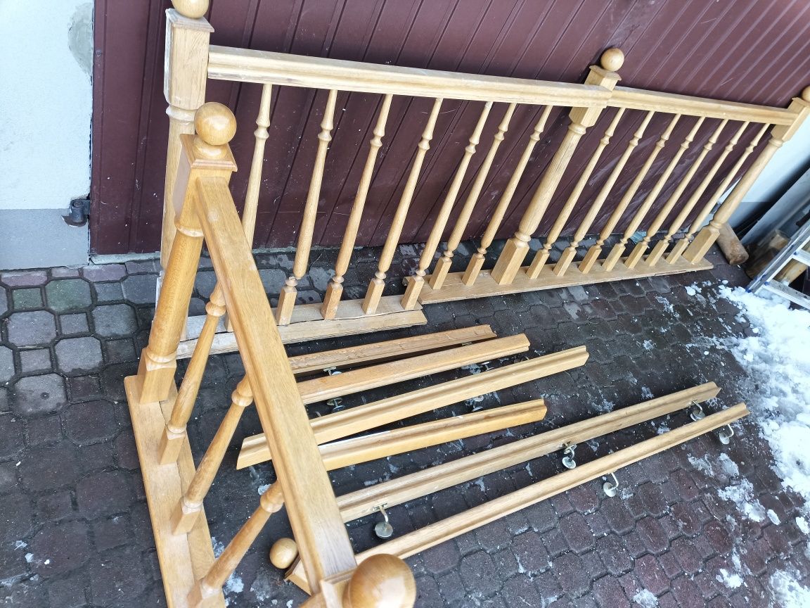 Balustrada barierka poręcz  dębowa