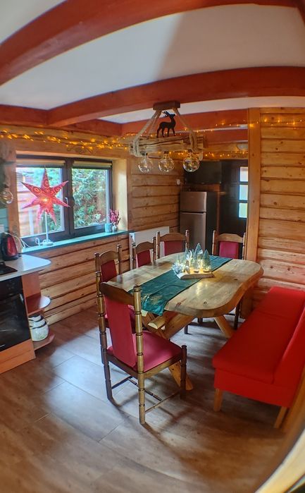 Chatka rzeczka Balia Sauna jacuzzi FERIE Brenna 10-12os Domek noclegi