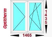 Okna PCV 1465 x 1435 O34 Moderntherm typowe wymiary od ręki Warszawa