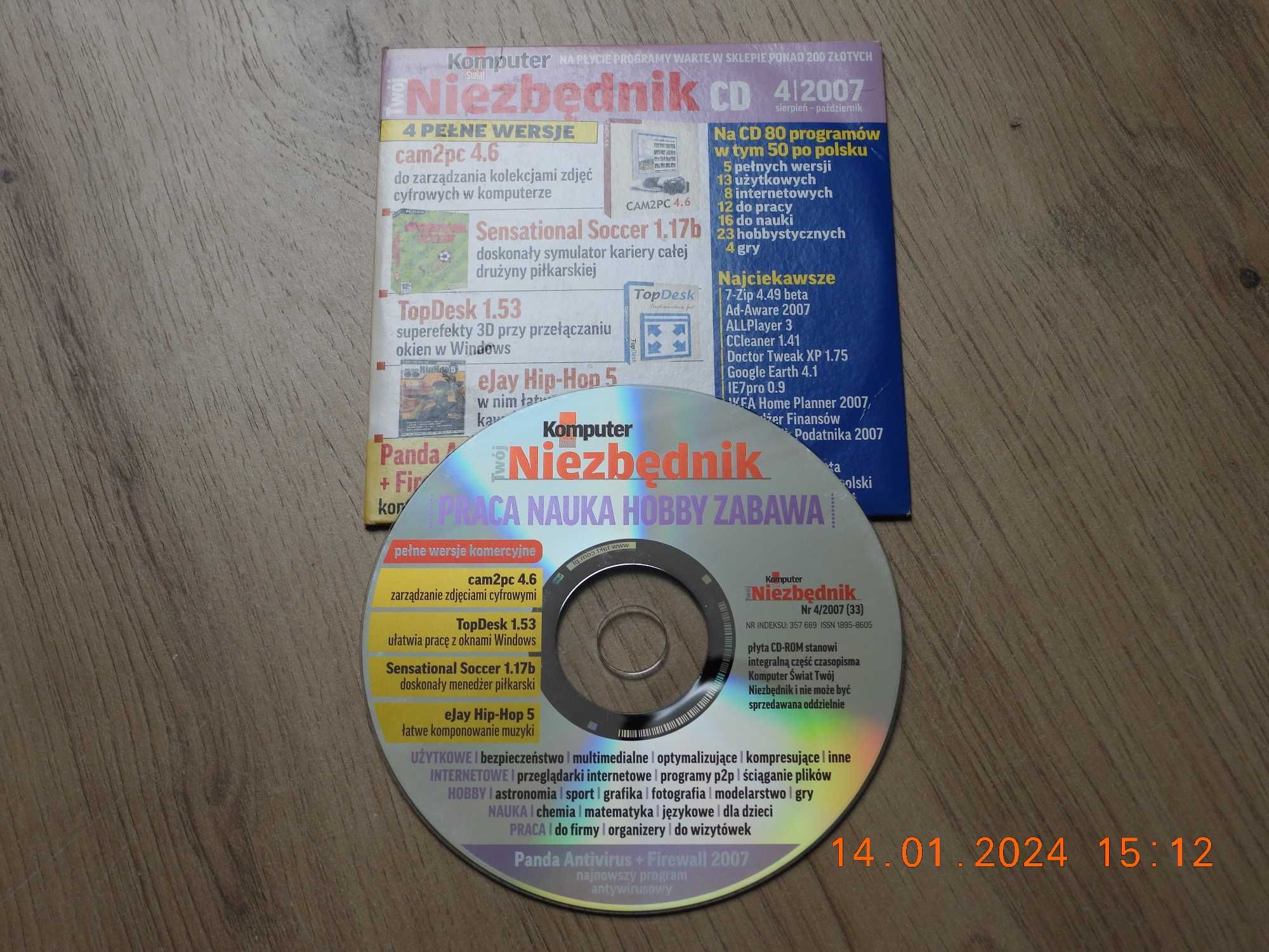 Komputer Świat -Twój Niezbędnik nr 4/2007   CD