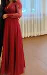 Sukienka bordowa maxi