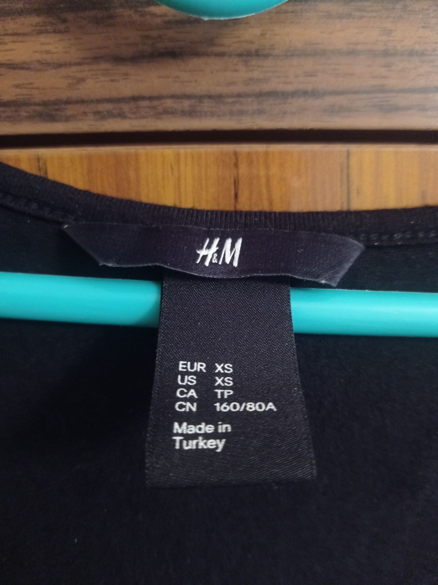 Bluzka damska czarna elegancka H&M