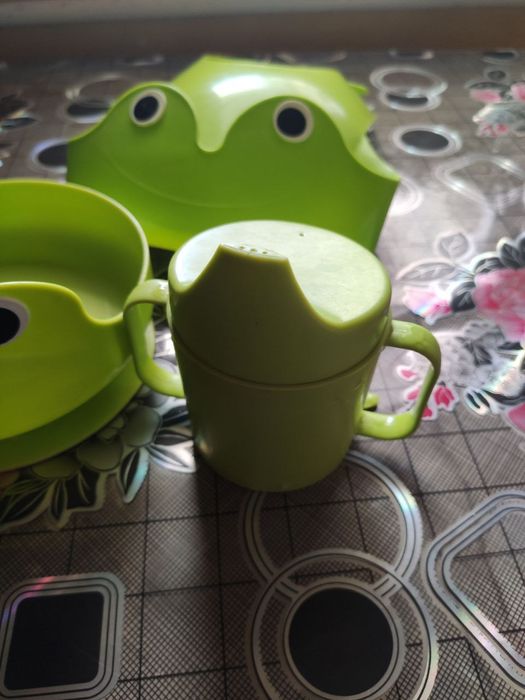 Детская посуда Ikea, дитячий посуд, набор детской посуды