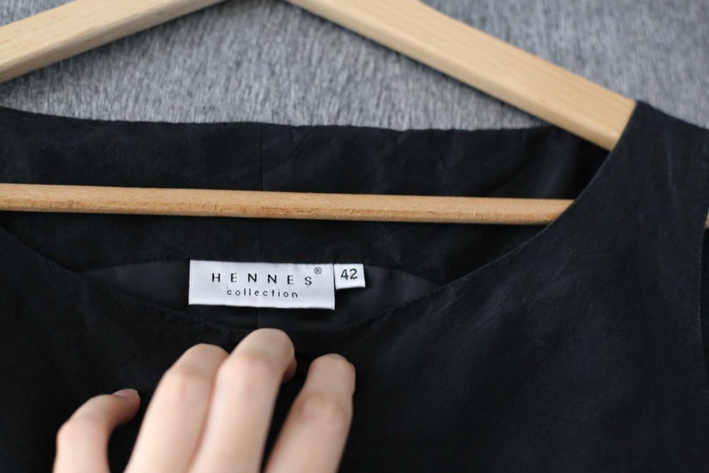 Sukienka 100% jedwab H&M rozm. 38 40 42 mała czarna princeska