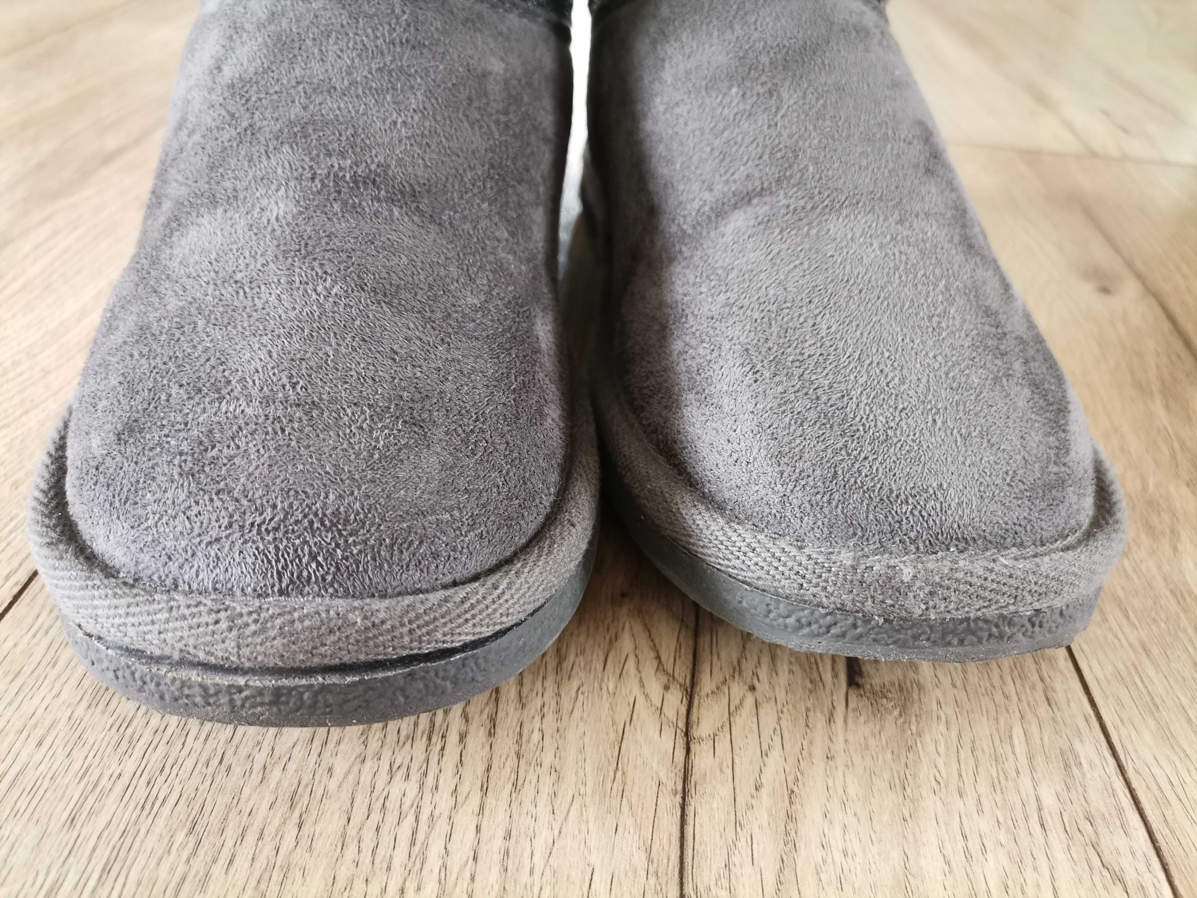 Śniegowce szare z cekinami ala emu roz. 37 buty zimowe ciepłe