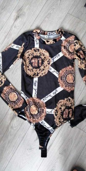 Body s/m welurowe długi rękaw