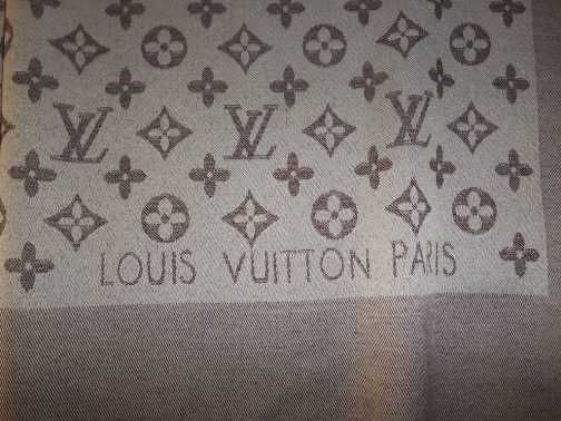 Louis Vuitton chusta Szalik, Szal apaszka damski kasmir, Francja 0339