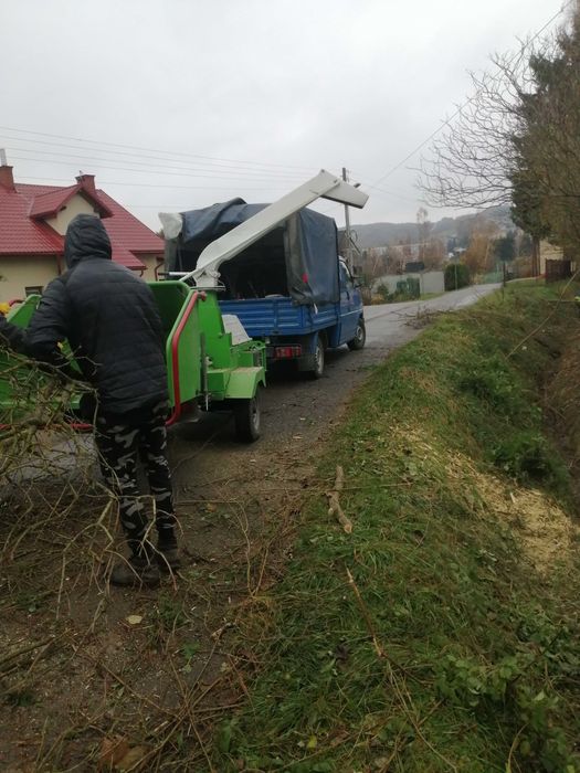 Usługa rebakiem rozdrabnianie gałęzi