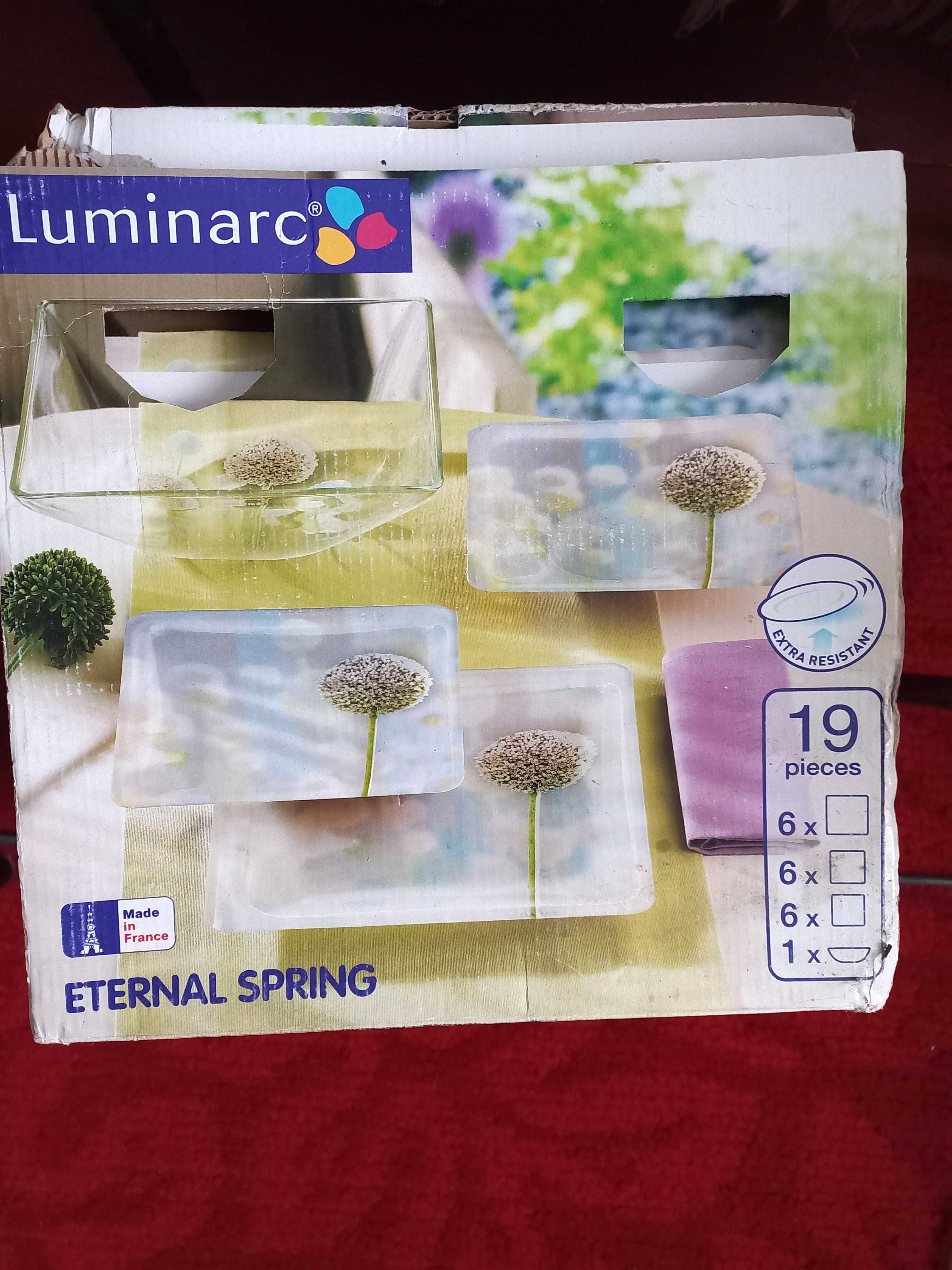 Посуд Luminarc Eternal spring столовий сервіз набір квадратні тарілки