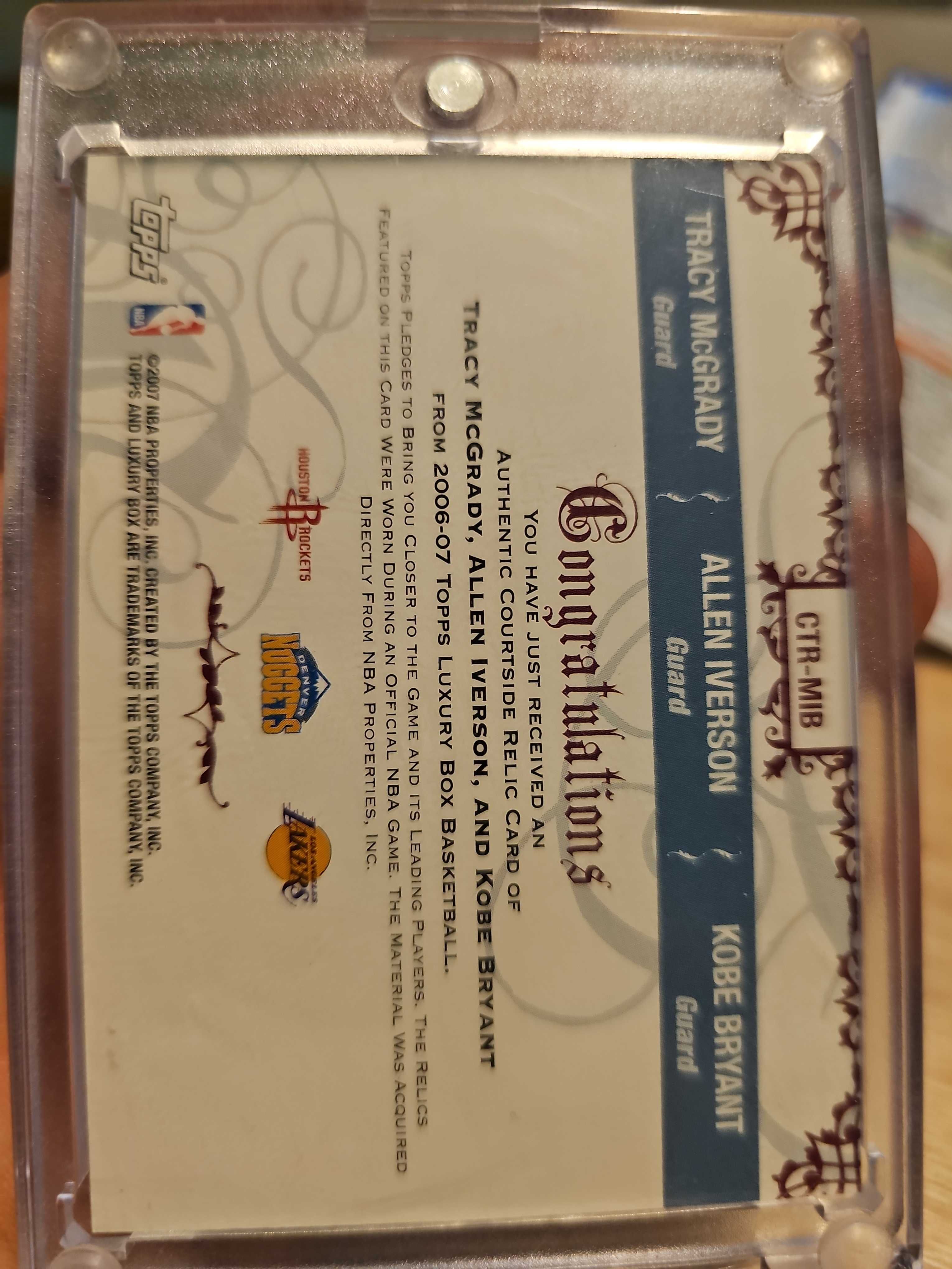 Luxury box 2007  tripatch Kobe Iverson Mcgrady /249
