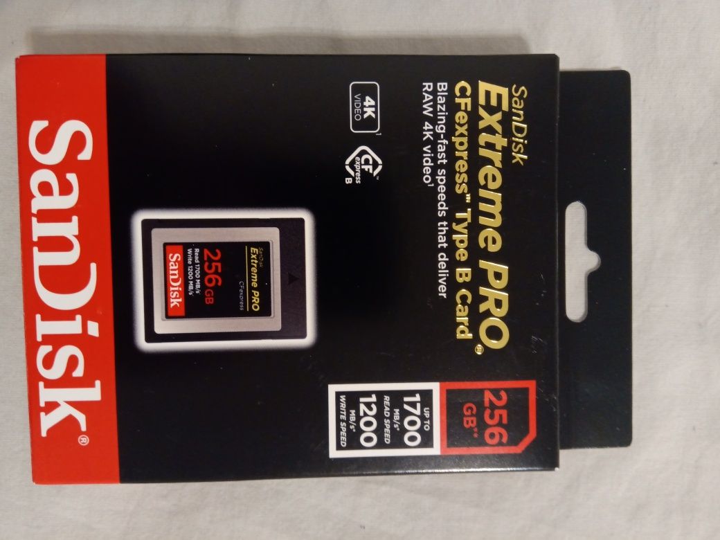 Karta pamięci SanDisk CFexpress 256GB Exterme Pro Type B (1700MB/s)