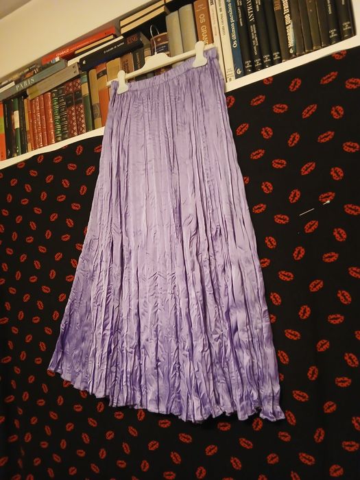 Magnífica saia plissada