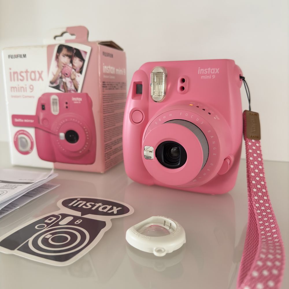 Instax mini 9 cor de rosa