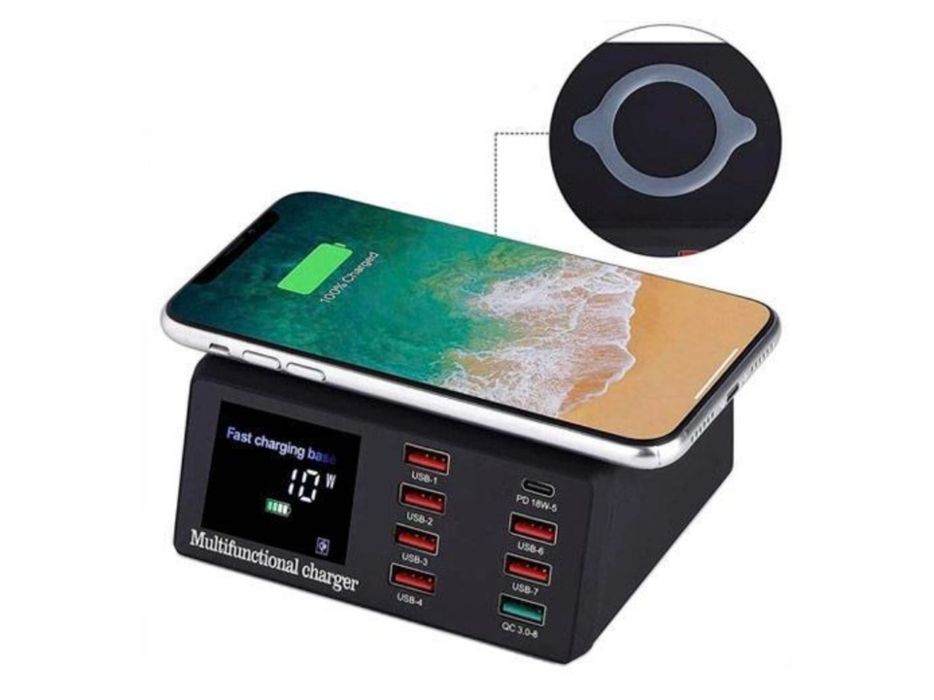 Зарядна станція wlx-9x 100w з бездротовою зарядкою