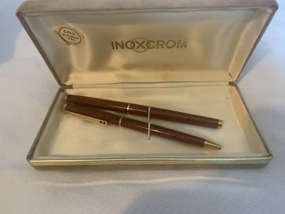 Caneta  e esferografica Inoxcrom banhada a outo