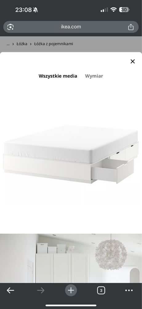 Łóżko ikea 140x200