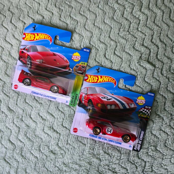 Hot Wheels Ferrari F40 + Ferrari 365 zestaw 2 sztuki nowe 2025