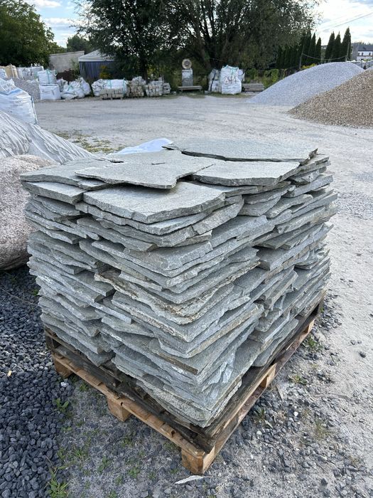 SZARY ŁUPEK Płyty Kamienne Kamień Okładzina Elewacja Akwarium Dzikówka