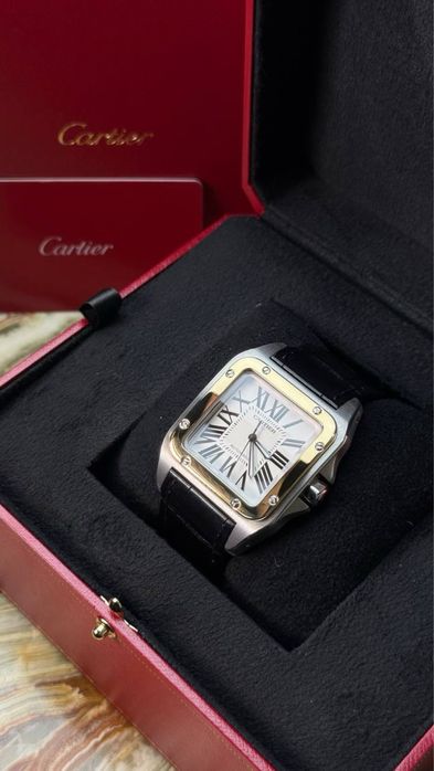 Годинник Cartier Santos XL 2656 Сталь/золото 38x51mm