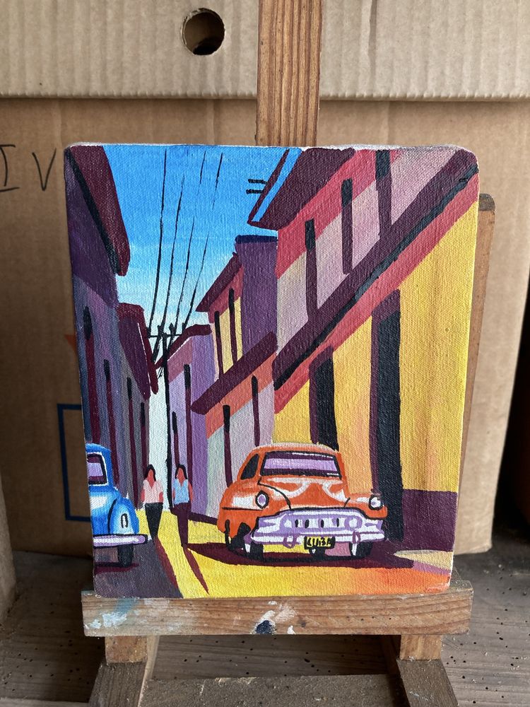 Quadro cubano pintado em tela
