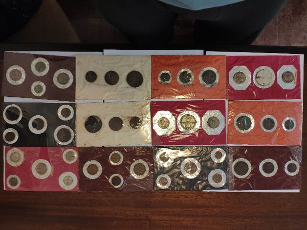 Conjunto de moedas portuguesas em blisters