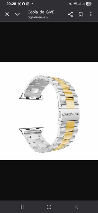 Smartwatch ecrã amoled + 5 braceletes e capa protetora