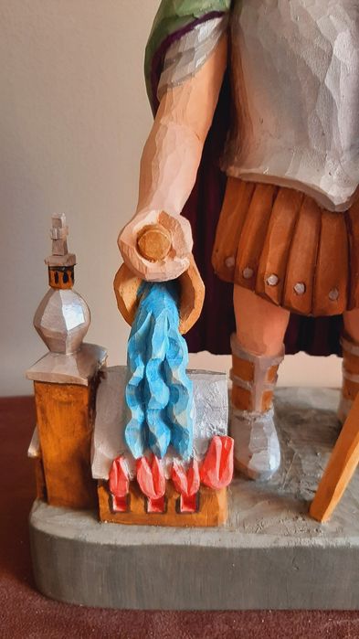 Św. Florian rzeźba ludowa Stanisław Apriasz