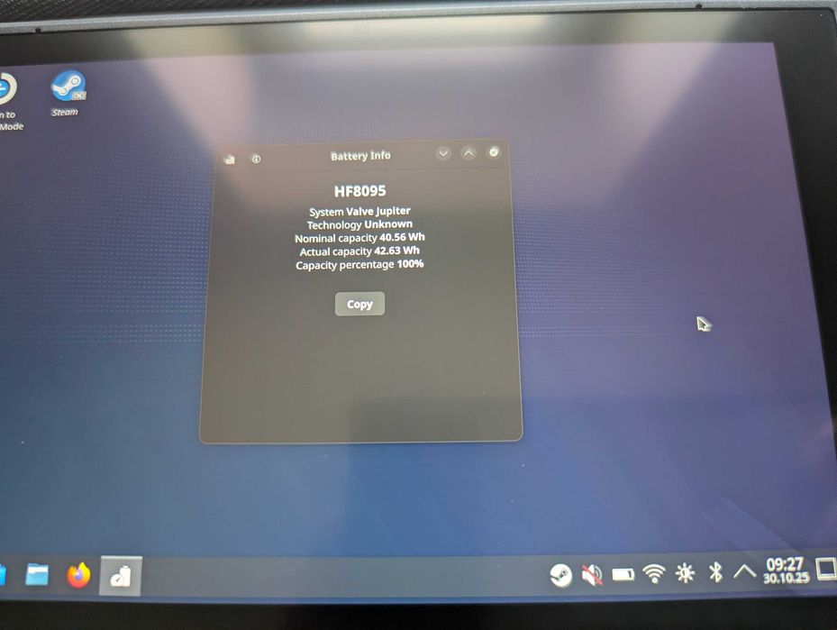 VALVE Steam Deck 1TB SSD (заметно пониженные температуры)батарея 100%