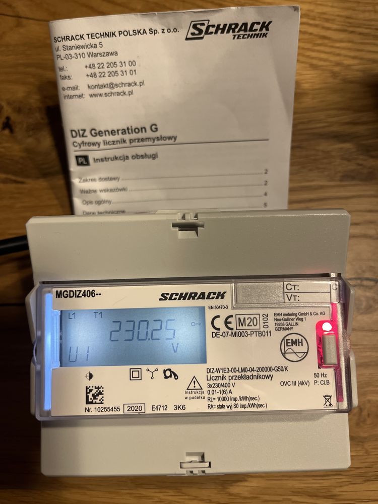 Schrack licznik energii DIZ-W1E3-00-LM0-04