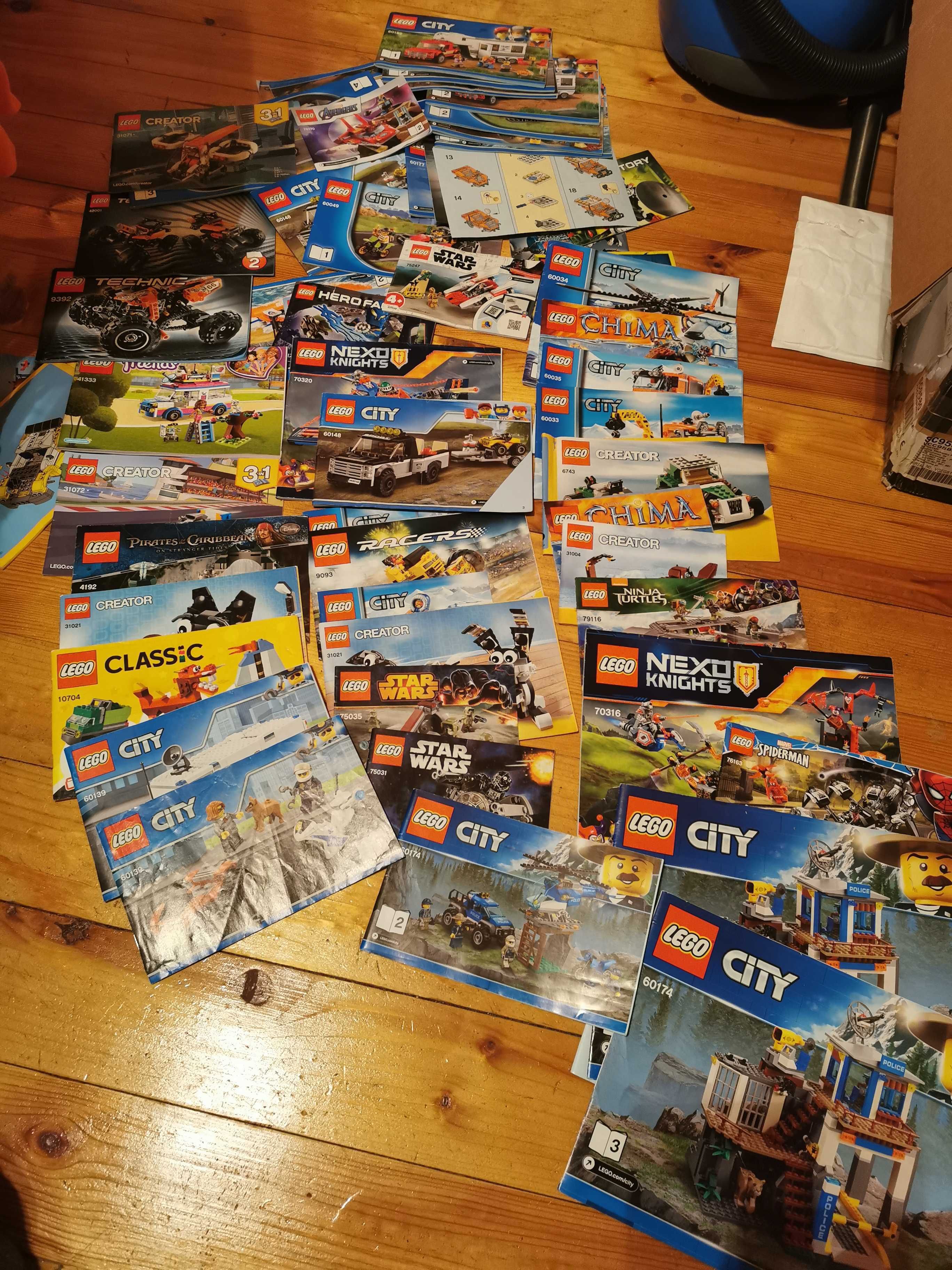 Instrukcje Lego city, nexo, chima, technic 60szt