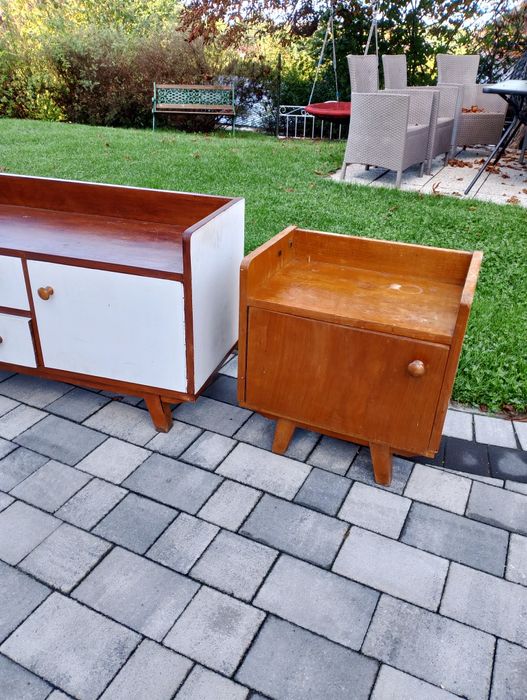 Stary drewniany zestaw