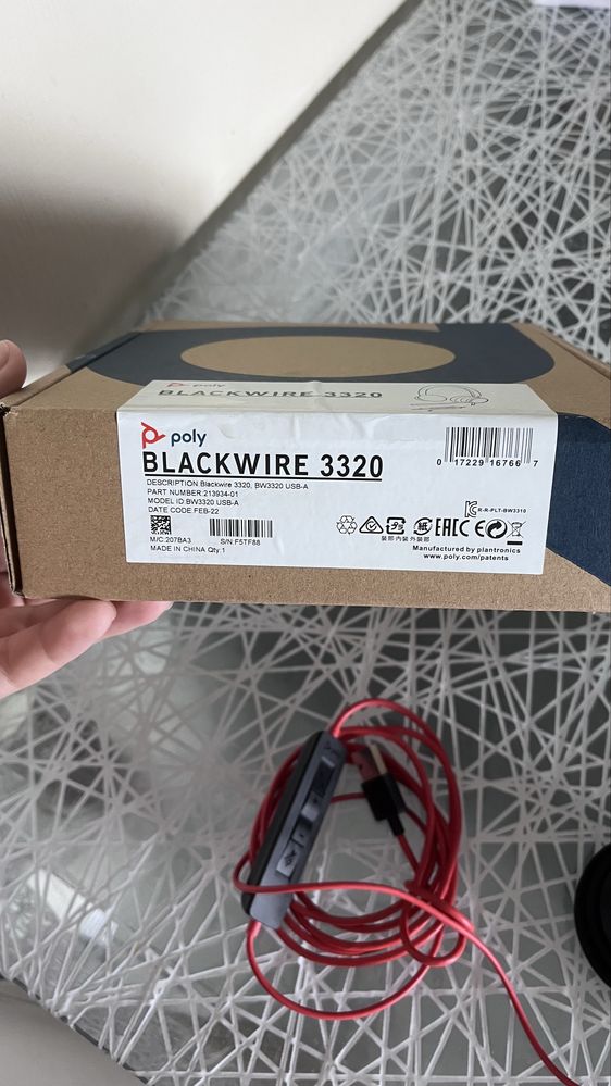 Гарнитура PLANTRONICS Blackwire 3320 USB-A (213934-01)