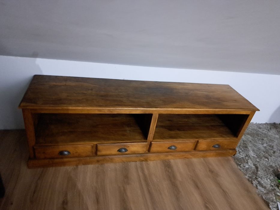 Drewno biurko komoda rtv piękne stare meble vintage