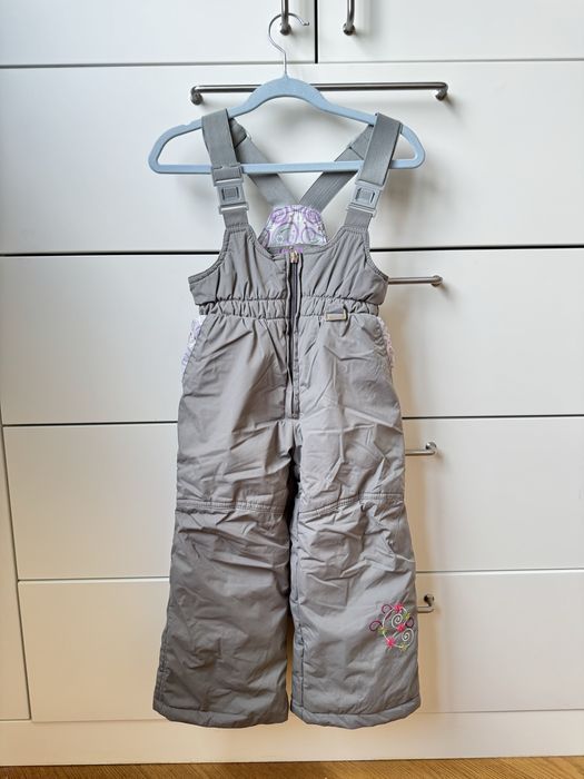 Zimowy komplet dla dziewczynki kurtka różowa i kombinezon Rozmiar 98