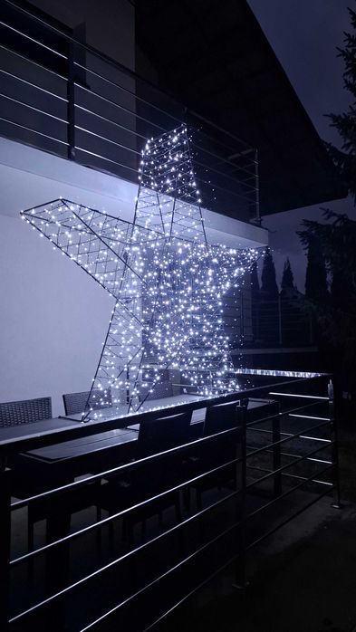 100% nierdzewna mega gwiazda LED 3D