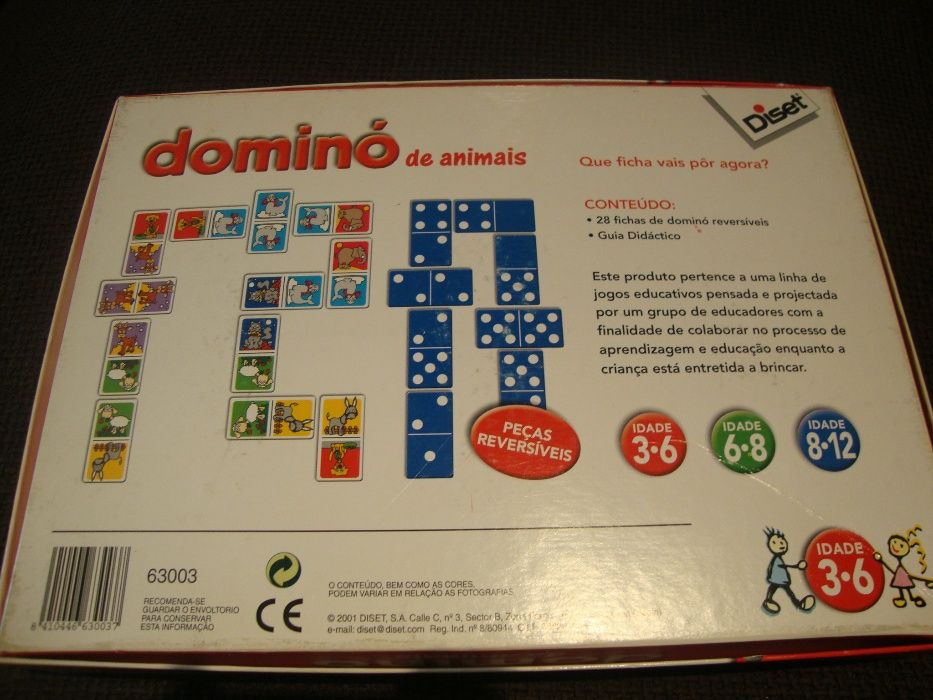 Jogo Tabuleiro Dominó infantil