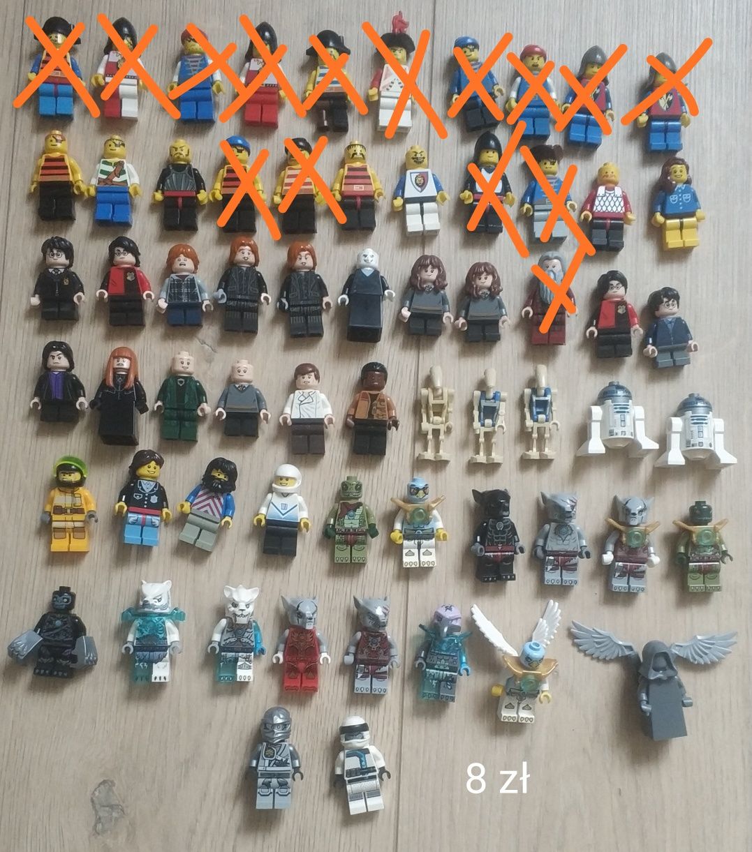 LEGO minifigurki MIX Castle/Pirates/Star Wars/Ninjago/Harry Potter fig