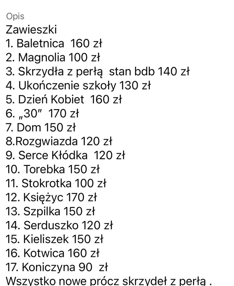 Pandora zawieszki