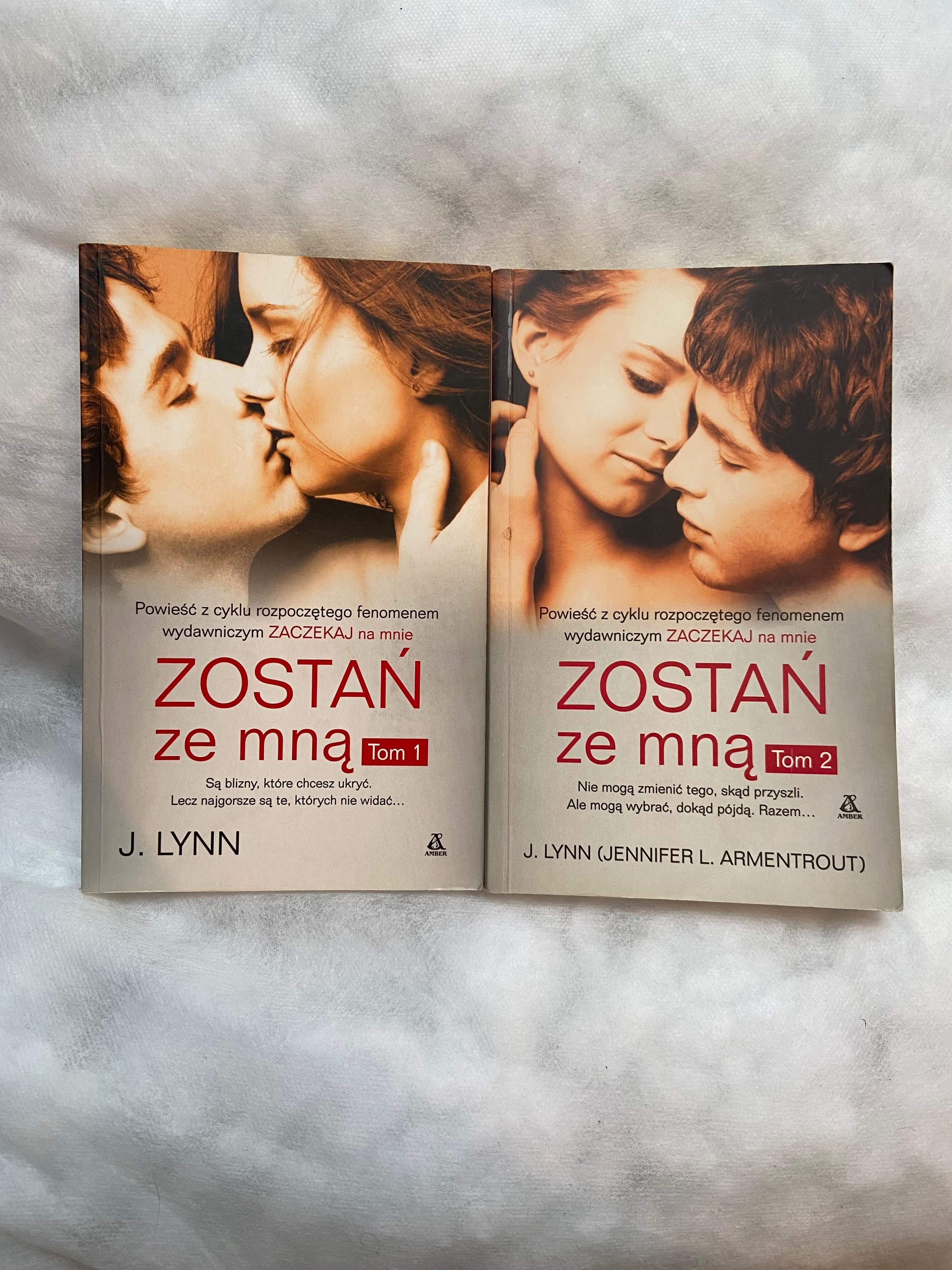 Książki dwa tomy „zostań ze mną” J. Lynn