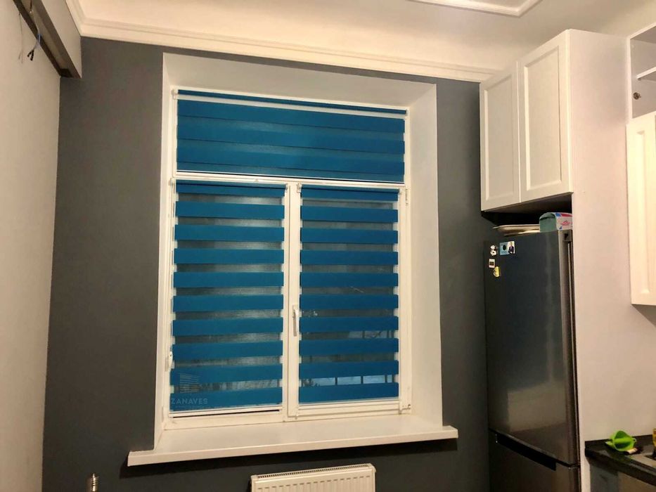 Рулонные шторы на окна. Тканевые ролеты, день ночь. Жалюзи из ткани