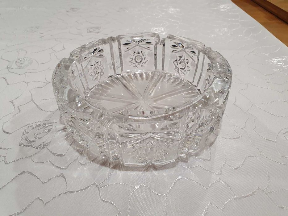Popielnica popielniczka kryształowa kryształ lata 60 PRL