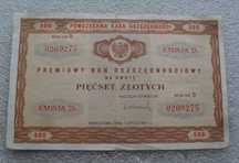 Pamiątka z PRL bon 500 złotych 1971 rok.