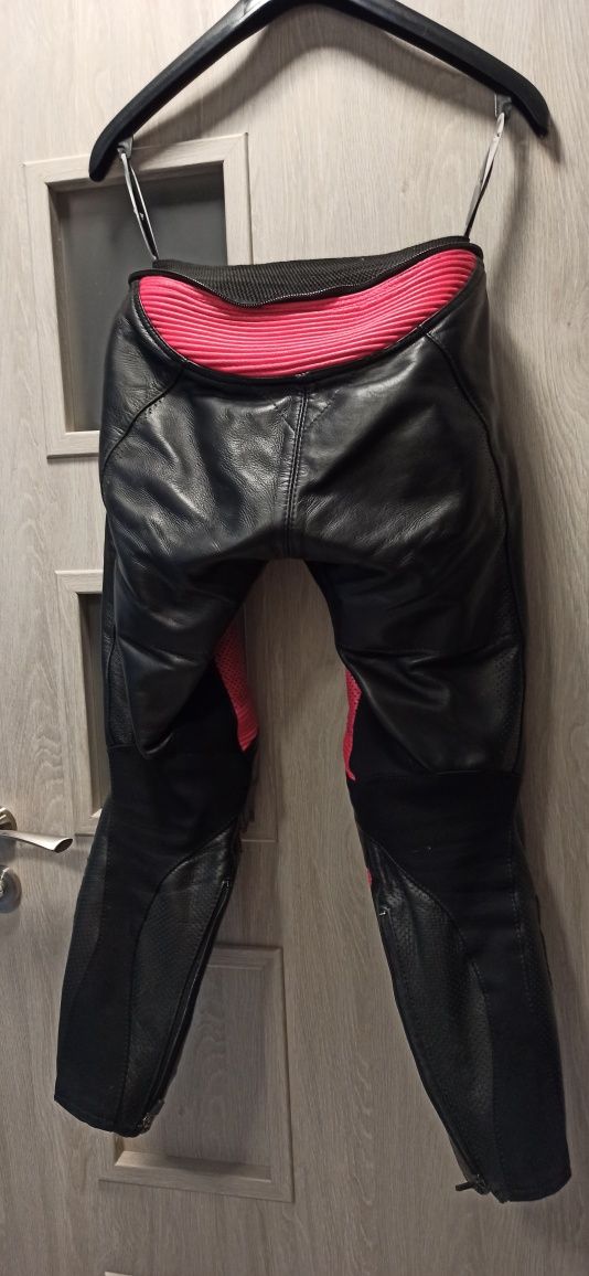 Spodnie damskie skórzane Rebelhorn Rebel Lady Black/Pink 34