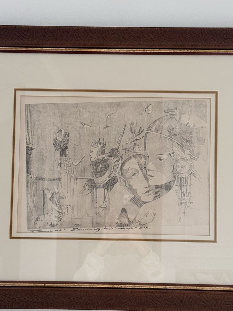 Tomasz Sętowski grafika „zdziecinniały król”